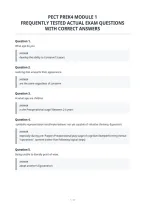 Pect Prek4 Module 1&NewLine;Frequently Tested Actual Exam Questions&NewLine;With Correct Answers