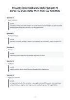 Phi 220 Ethics Vocabulary Midterm Exam &num;1&NewLine;Expected Questions With Verified Answers