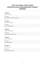 Phil 1213 Exam 1 Study Guide&NewLine;Updated Actual Questions With Correct&NewLine;Answers&NewLine;