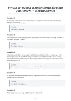 Physics 201 Module 05&period;1D Kinematics Expected&NewLine;Questions With Verified Answers