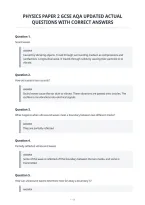 Physics Paper 2 Gcse Aqa Updated Actual&NewLine;Questions With Correct Answers