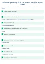 IRRSP test questions &vert; UPDATED Questions with 100&percnt; Verified&NewLine;Answers