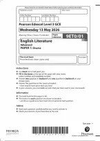 Edexcel A Level English Literature Paper 1&colon; Drama 2026