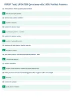 IRRSP Test &vert; UPDATED Questions with 100&percnt; Verified Answers&NewLine;