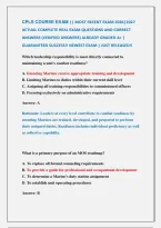 Cpls Course Exams &vert;&vert; Most Recent Exam 2026&vert;2027 
