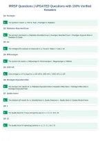 IRRSP Questions &vert; UPDATED Questions with 100&percnt; Verified&NewLine;Answers