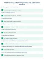 IRRSP Test Prep &vert; UPDATED Questions with 100&percnt; Verified&NewLine;Answers