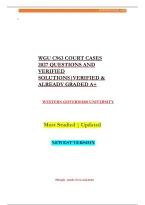 Wgu C963 Court Cases &NewLine;2027 Questions And  &NewLine;Verified  &NewLine;Solutions&vert;Verified &  &NewLine;Already Graded A&plus; 