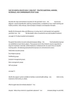 Nur 322 Mental Health Exam 1 2026&sol;2027 &ndash; Practice Questions&comma; Answers&comma; Rationales&comma; And Comprehensive Study Guide