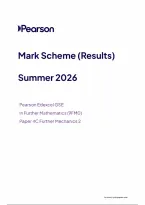 Edexcel A Level Further Mathematics Paper 4C Further Mechanics 2 Mark Scheme 2026