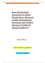Basic Dysrhythmia Assessment A&comma; Relias Dysrhythmia&comma; Advanced Cardiac Dysrhythmias