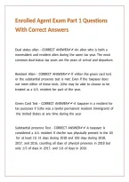 Enrolled Agent Exam Part 1 Questions With Correct Answers 