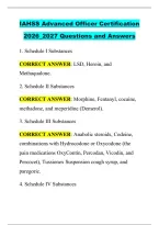 IAHSS Advanced Officer Certification &NewLine;2026&lowbar;2027 Questions and Answers