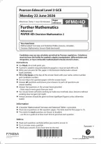 Edexcel A Level Further Mathematics Paper 4D&colon; Decision Mathematics 2 2026