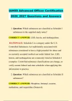 IAHSS Advanced Officer Certification &NewLine;2026&lowbar;2027 Questions and Answers