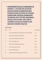 Comprehensive Health Assessment in &NewLine;Nursing&colon; A 150-Question Advanced &NewLine;Multiple-Choice Examination with &NewLine;Evidence-Based Rationales Covering &NewLine;Foundations&comma; Physical Examination &NewLine;Techniques&comma; Body-System Assessment&comma; &NewLine;Special Populations&comma; and Clinical &NewLine;J