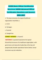 IAHSS Basic Officer Certification &NewLine;Questions IAHSS Advanced Officer &NewLine;Certification Questions and Answers &NewLine;2026&lowbar;2027 