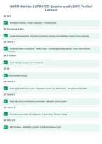 NARM Nutrition &vert; UPDATED Questions with 100&percnt; Verified&NewLine;Answers