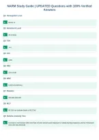 NARM Study Guide &vert; UPDATED Questions with 100&percnt; Verified&NewLine;Answers