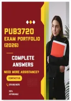 PUB3720 EXAM PORTFOLIO 2026 - Complete Answers