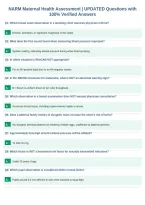 NARM Maternal Health Assessment &vert; UPDATED Questions with&NewLine;100&percnt; Verified Answers