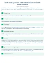NARM Study Questions &vert; UPDATED Questions with 100&percnt;&NewLine;Verified Answers