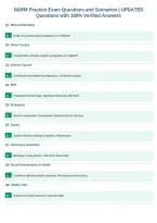 NARM Practice Exam Questions and Scenarios &vert; UPDATED&NewLine;Questions with 100&percnt; Verified Answers
