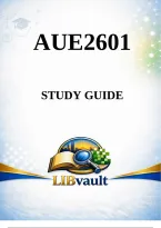 AUE2601 Study Guide - Auditing Theory And Practice