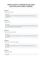 Mental Health 4 Updated Actual Exam&NewLine;Questions And Correct Answers