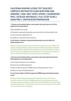 California Boating License Test 2026&sol;2027 &NewLine;Complete 200 Practice Exam Questions And &NewLine;Answers &vert; 2026&ndash;2027 Latest Update &vert; Guaranteed &NewLine;Pass &vert; Detailed Rationales &vert; Full Study Guide &vert; &NewLine;Exam Prep &vert; Certification Preparation