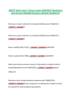 NICET Soils Level 1 Exam Latest 2026&sol;2027 Questions &NewLine;and Correct Detailed Answers Already Graded A&plus; 