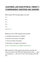 California Law Exam Physical Therapy 2&NewLine;Comprehensive Questions And Answers