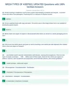 NR224 TYPES OF ASEPSIS &vert; UPDATED Questions with 100&percnt;&NewLine;Verified Answers