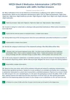 NR224 Week 6 Medication Administration &vert; UPDATED&NewLine;Questions with 100&percnt; Verified Answers