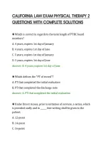 California Law Exam Physical Therapy 2&NewLine;Questions With Complete Solutions