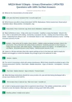 NR224 Week 5 Edapts - Urinary Elimination &vert; UPDATED&NewLine;Questions with 100&percnt; Verified Answers