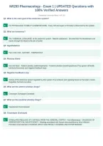 NR293 Pharmacology - Exam 1 &vert; UPDATED Questions with&NewLine;100&percnt; Verified Answers