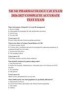 Nr 341 Pharmacology Cje Exam 2026-2027 Complete Accurate Test Exam