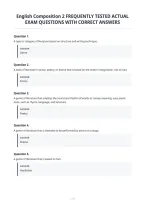 English Composition 2 Frequently Tested Actual&NewLine;Exam Questions With Correct Answers