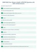 NRNP 6552 Final- Women's Health &vert; UPDATED Questions with&NewLine;100&percnt; Verified Answers