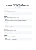 English Ii Unit 2&NewLine;Updated Actual Questions With Correct&NewLine;Answers