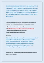 Georgia Southern University Hist 2110 Exam 1 Actual                  &NewLine;Exam 2026 &vert;&vert; Most Recent Exam 2026&vert;2027 Actual &NewLine;Complete Real Exam Questions And Correct &NewLine;Answers &lpar;Verified Answers&rpar; Already Graded                      &NewLine;A&plus; &vert; Guaranteed Success&excl;&excl; N