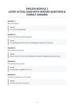 English Module 2&NewLine;Latest Actual Exam With Verified Questions &&NewLine;Correct Answers