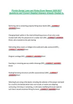 Florida Dental Laws and Rules Exam Newest 2026&sol;2027 &NewLine;Questions and Correct Detailed Answers Already Graded A&plus;