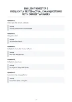 English Trimester 2&NewLine;Frequently Tested Actual Exam Questions&NewLine;With Correct Answers&NewLine;