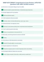 NRNP 6675 PMHNP Comprehensive Exam Review &vert; UPDATED&NewLine;Questions with 100&percnt; Verified Answers