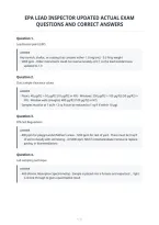 Epa Lead Inspector Updated Actual Exam&NewLine;Questions And Correct Answers&NewLine;