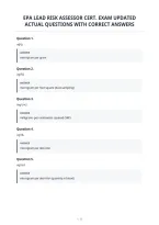 Epa Lead Risk Assessor Cert&period; Exam Updated&NewLine;Actual Questions With Correct Answers&NewLine;