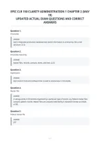 Epic Clr 150 Clarity Administration 1 Chapter 2 &lpar;May&NewLine;19&rpar;&NewLine;Updated Actual Exam Questions And Correct&NewLine;Answers