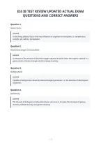 Ess Ib Test Review Updated Actual Exam&NewLine;Questions And Correct Answers&NewLine;